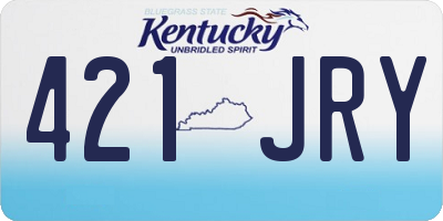 KY license plate 421JRY
