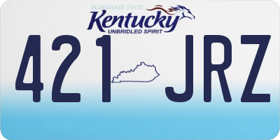KY license plate 421JRZ