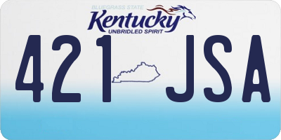 KY license plate 421JSA