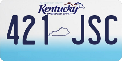 KY license plate 421JSC
