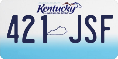 KY license plate 421JSF