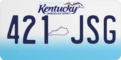 KY license plate 421JSG