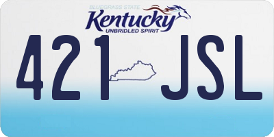 KY license plate 421JSL