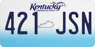 KY license plate 421JSN