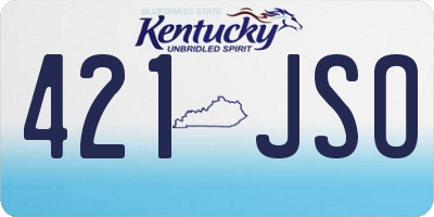 KY license plate 421JSO