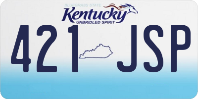 KY license plate 421JSP
