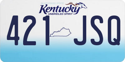 KY license plate 421JSQ