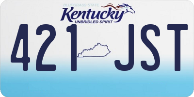 KY license plate 421JST
