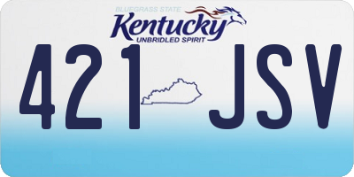 KY license plate 421JSV