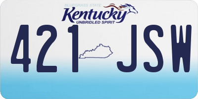 KY license plate 421JSW