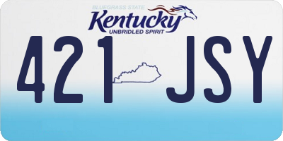 KY license plate 421JSY