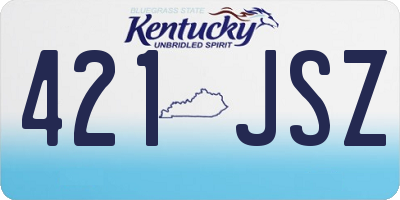 KY license plate 421JSZ