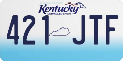 KY license plate 421JTF