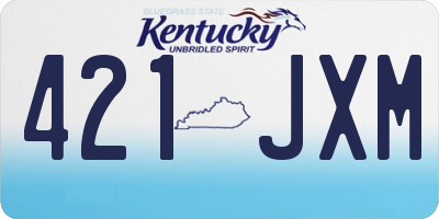 KY license plate 421JXM