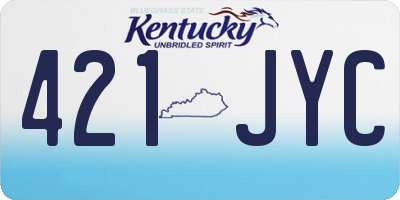 KY license plate 421JYC