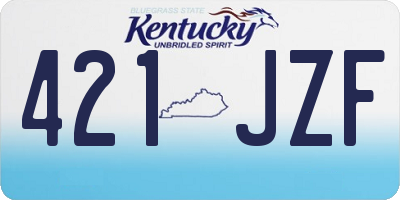 KY license plate 421JZF
