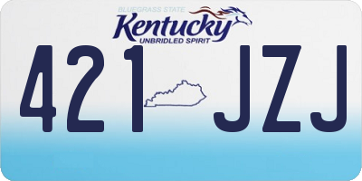 KY license plate 421JZJ