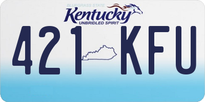 KY license plate 421KFU