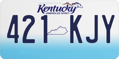KY license plate 421KJY