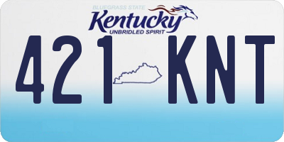 KY license plate 421KNT