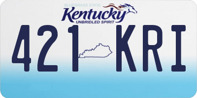 KY license plate 421KRI