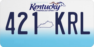KY license plate 421KRL