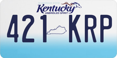 KY license plate 421KRP