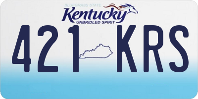 KY license plate 421KRS