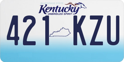 KY license plate 421KZU