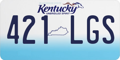 KY license plate 421LGS