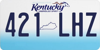 KY license plate 421LHZ