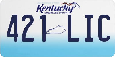 KY license plate 421LIC