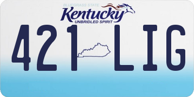 KY license plate 421LIG