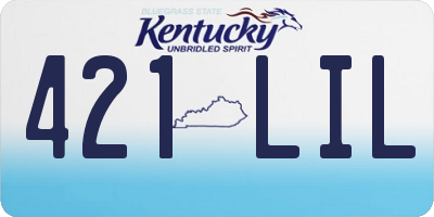 KY license plate 421LIL