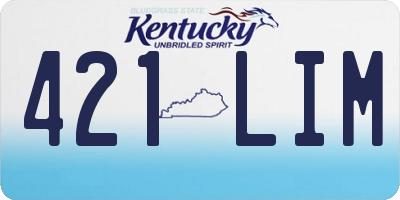 KY license plate 421LIM