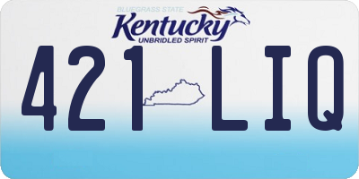 KY license plate 421LIQ
