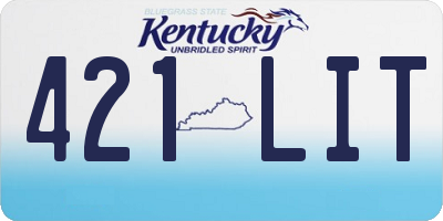 KY license plate 421LIT