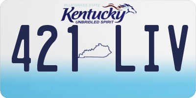 KY license plate 421LIV