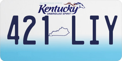 KY license plate 421LIY