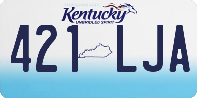 KY license plate 421LJA