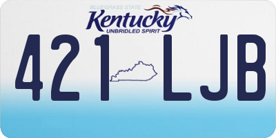 KY license plate 421LJB