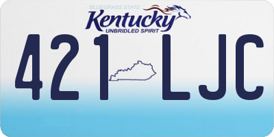 KY license plate 421LJC