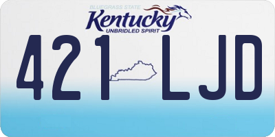 KY license plate 421LJD