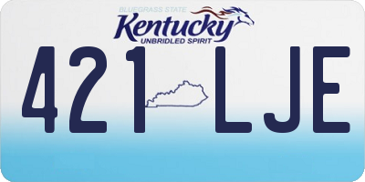 KY license plate 421LJE