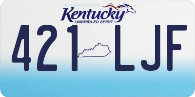 KY license plate 421LJF