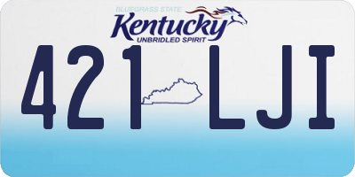 KY license plate 421LJI