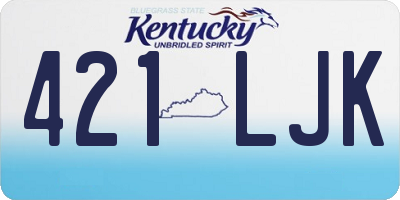 KY license plate 421LJK