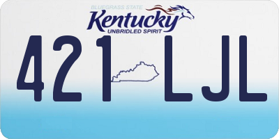 KY license plate 421LJL