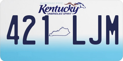 KY license plate 421LJM