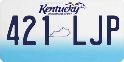 KY license plate 421LJP